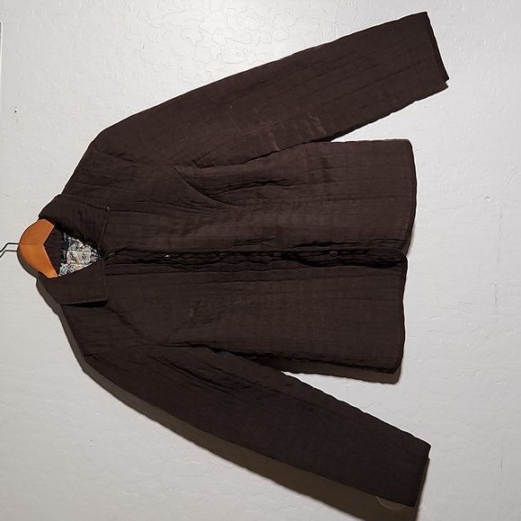 BRIGGS NY Quilted Jacket Brown 12 - Picture 1 of 10